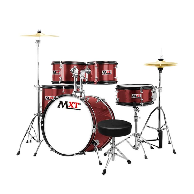 BATERIA ACUSTICA NIÑOS 5 DRUMS WINE RED
